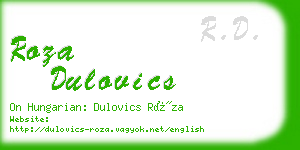 roza dulovics business card